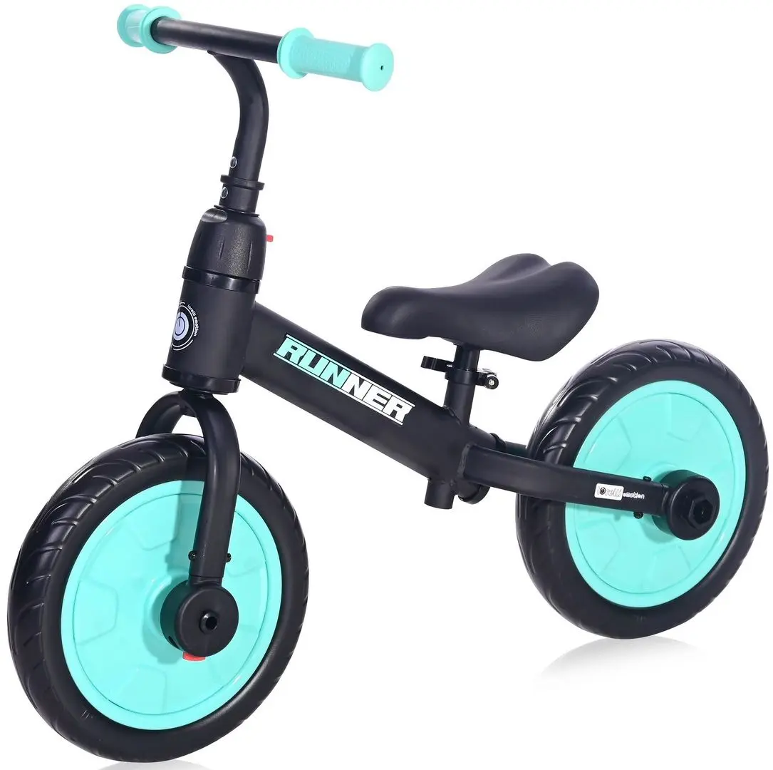 Bicicleta fara pedale 2in1 Bertoni (Lorelli) Runner (Black/Turquoise) - 4