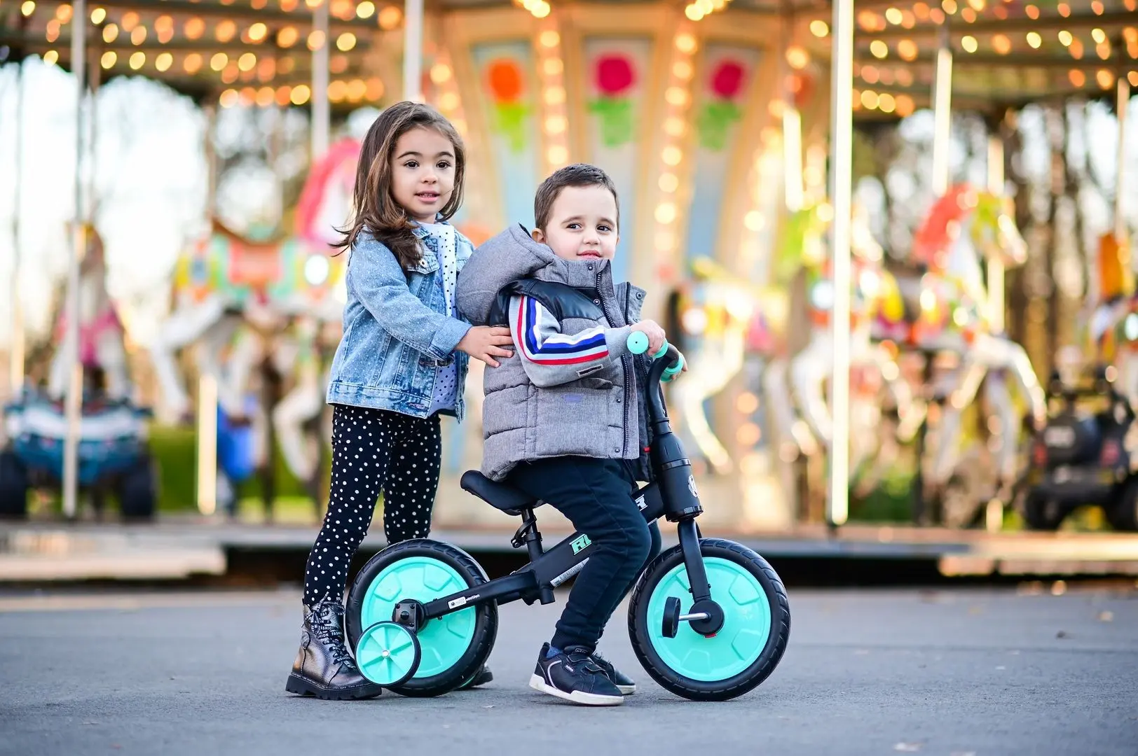 Bicicleta fara pedale 2in1 Bertoni (Lorelli) Runner (Black/Turquoise) - 7