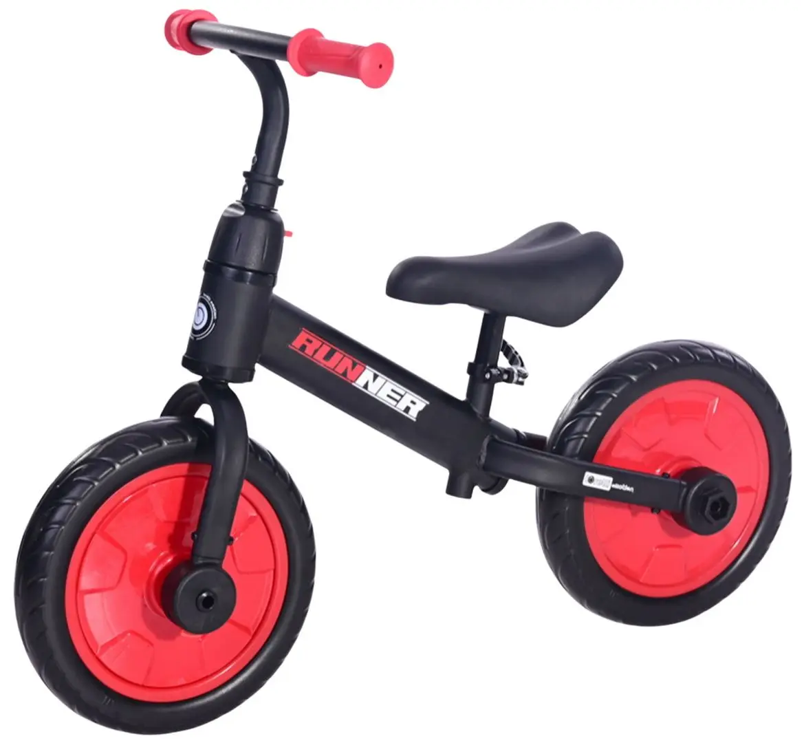 Bicicleta fara pedale Bertoni (Lorelli) Runner 2in1 (Black/Red)
