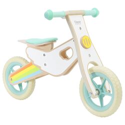 Bicicleta fara pedale Classic World Rainbow 60003 (White/Blue)