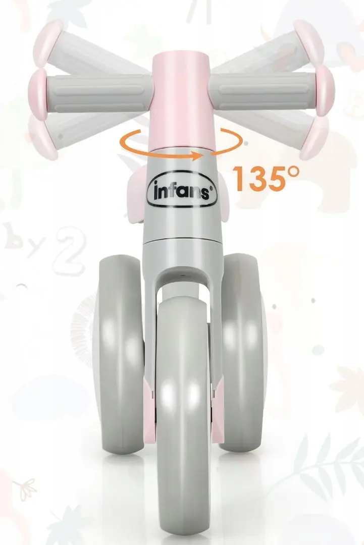 Bicicleta fara pedale Costway TY328025PI (Grey/Pink) - 2