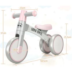 Bicicleta fara pedale Costway TY328025PI (Grey/Pink) Thumb