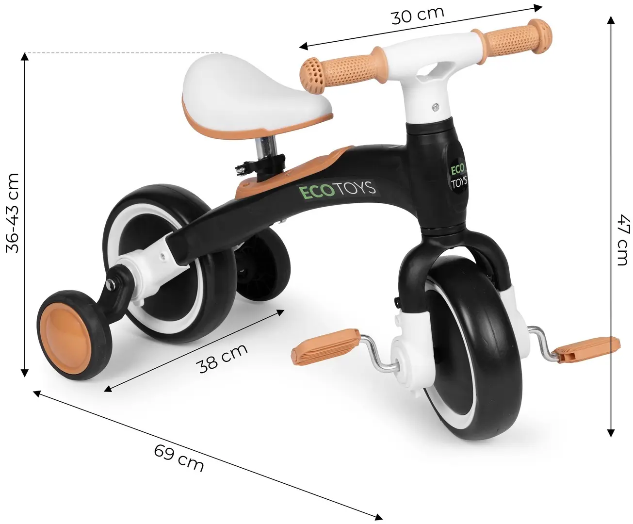 Беговел 3в1 Ecotoys LC-V1359 (Black)