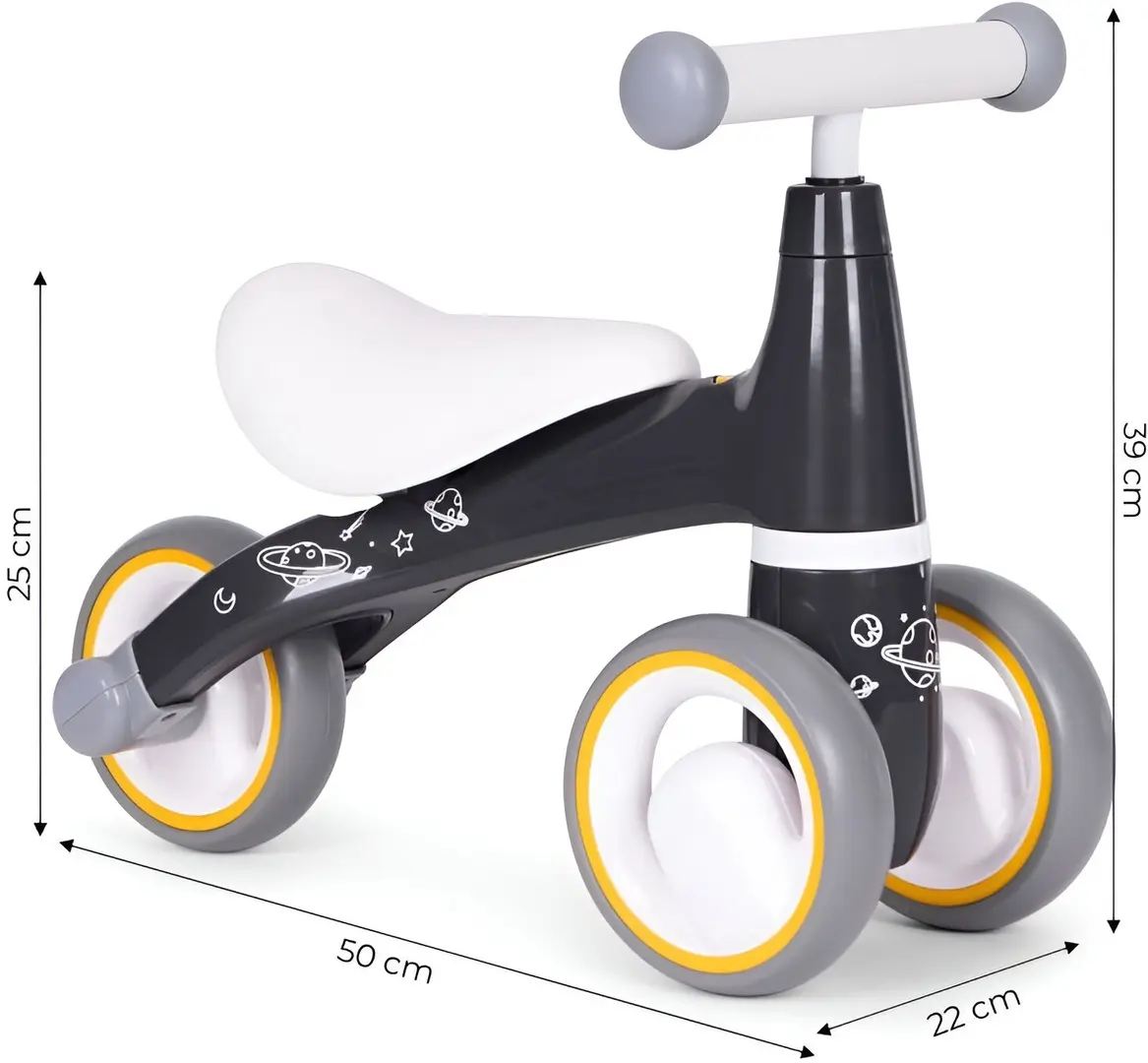 Bicicleta fara pedale Ecotoys Cosmic LB1603 (Black)