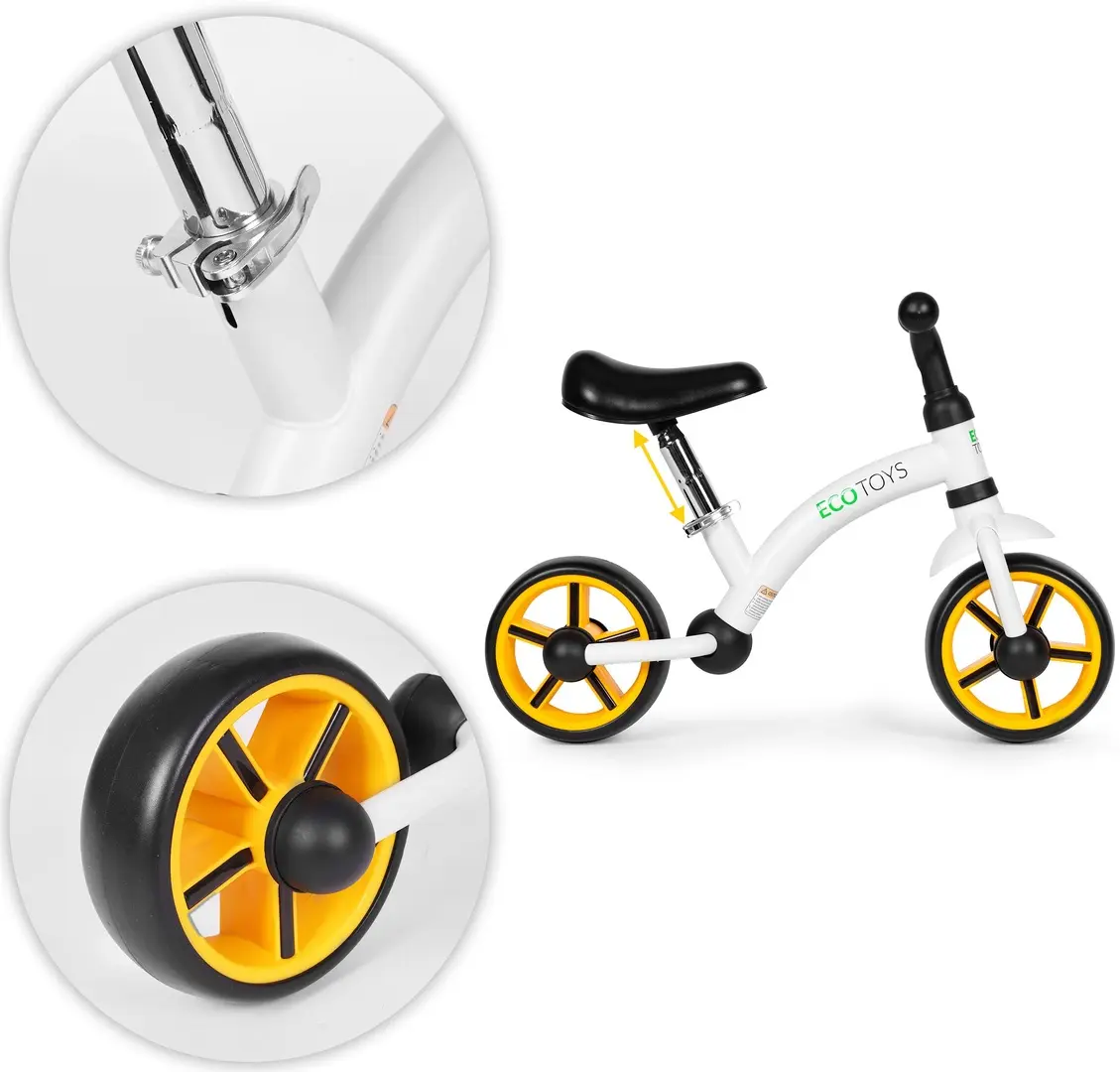 Bicicleta fara pedale Ecotoys LC-V1252 (Black/White)