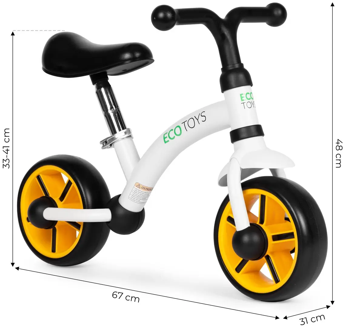 Bicicleta fara pedale Ecotoys LC-V1252 (Black/White)