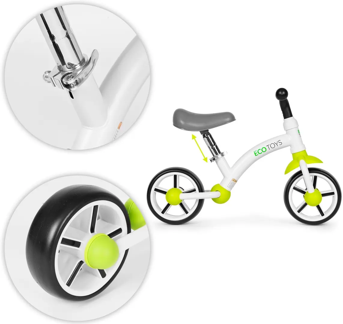 Bicicleta fara pedale Ecotoys LC-V1252 (Green/White)
