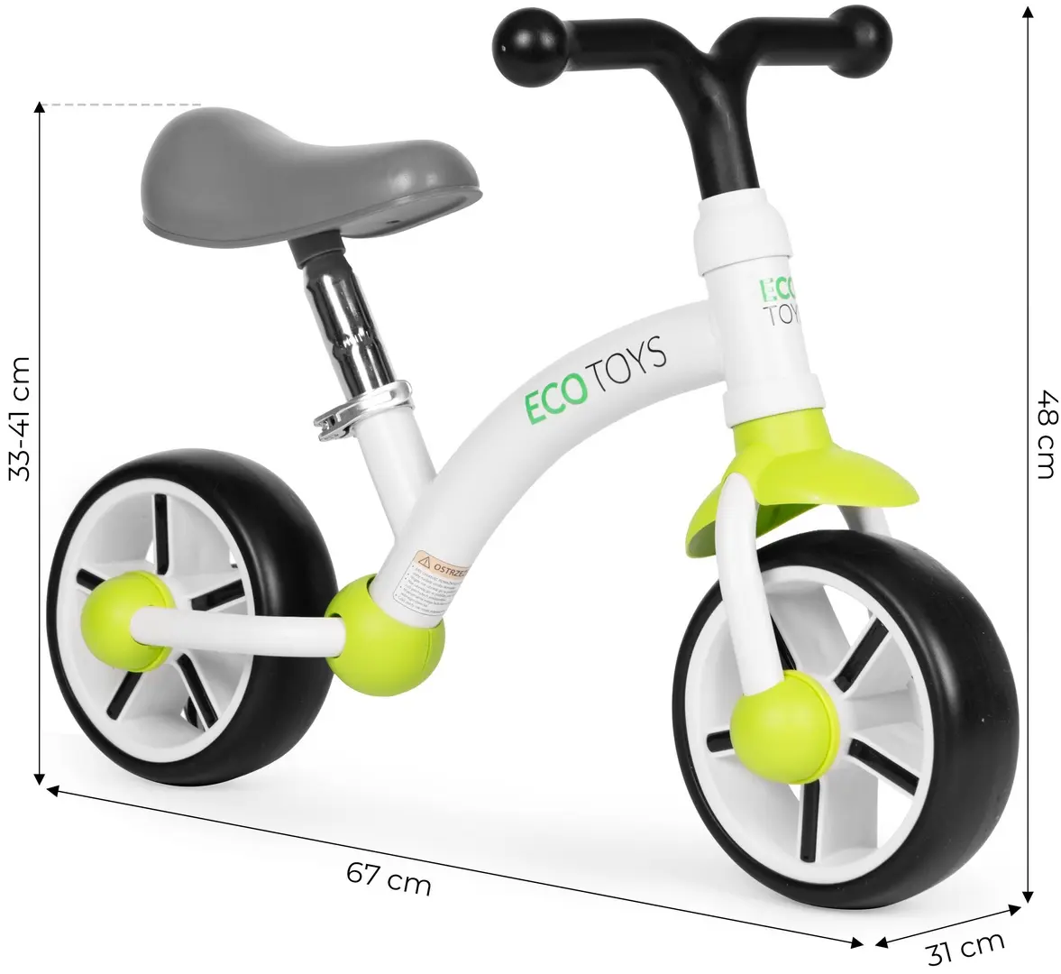 Bicicleta fara pedale Ecotoys LC-V1252 (Green/White)