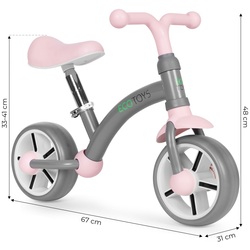 Bicicleta fara pedale Ecotoys LC-V1252 (Grey/Pink) Thumb