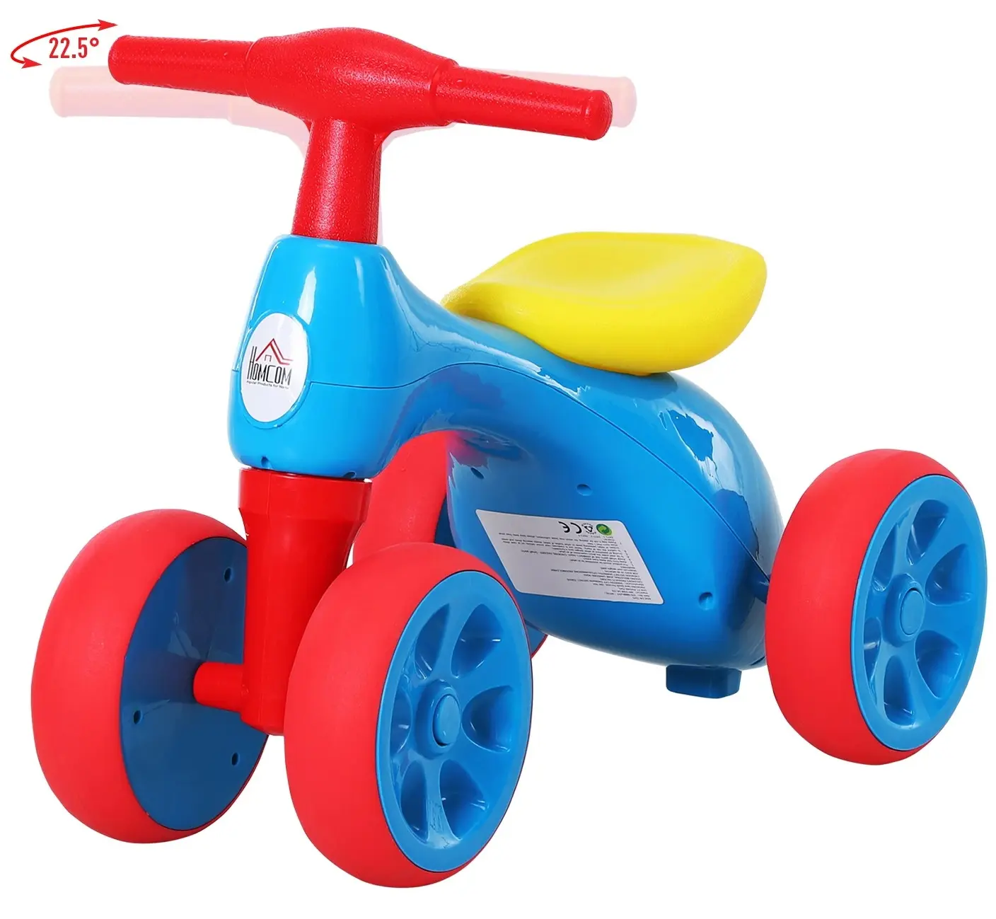 Bicicleta fara pedale Homcom 370-088BU (Red/Blue/Yellow) - 5
