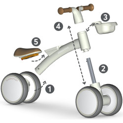 Bicicleta fara pedale Kikka Boo Zipi (Beige) Thumb