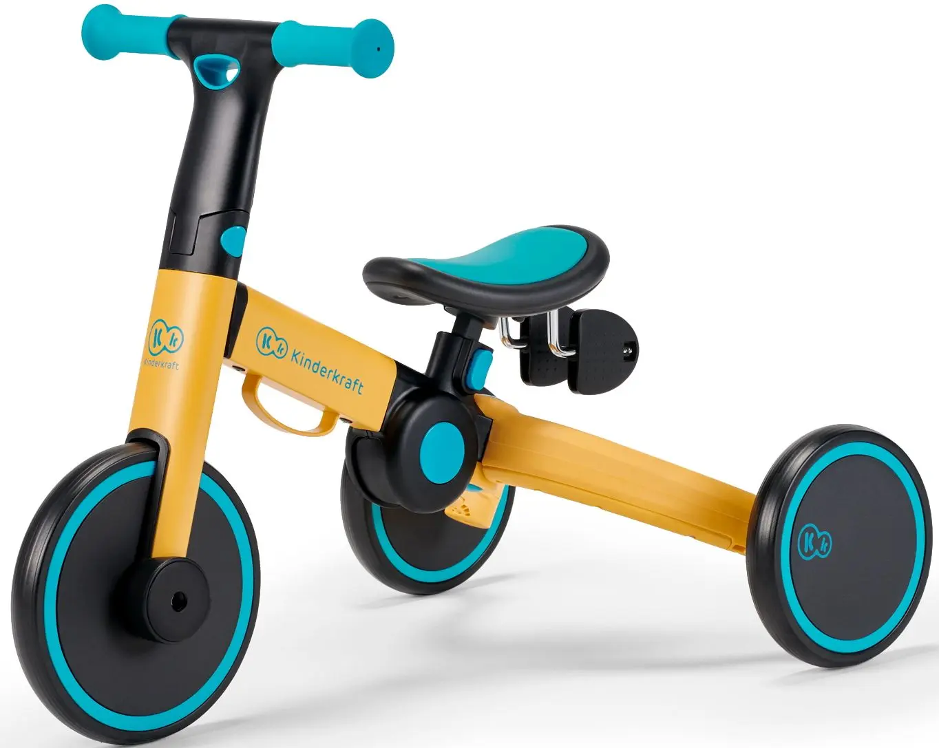 Беговел 3в1 складной Kinderkraft 4Trike Primrose (Yellow) - 2