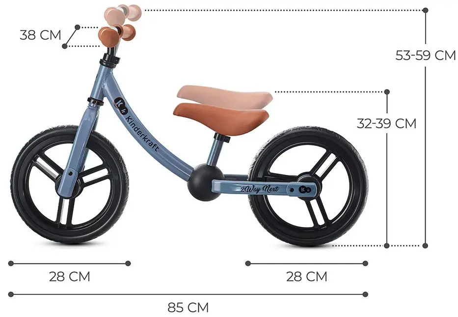 Bicicleta fara pedale Kinderkraft 2Way Next (Blue)