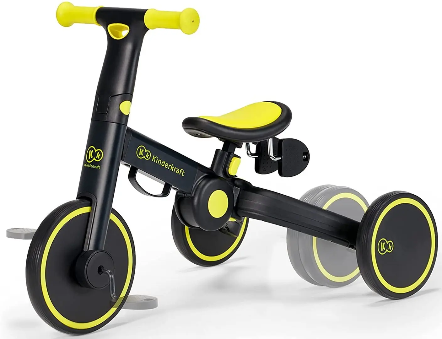 Bicicleta fara pedale KinderKraft 4Trike KR4TRI00BLK0000 (Black/Yellow) - 2