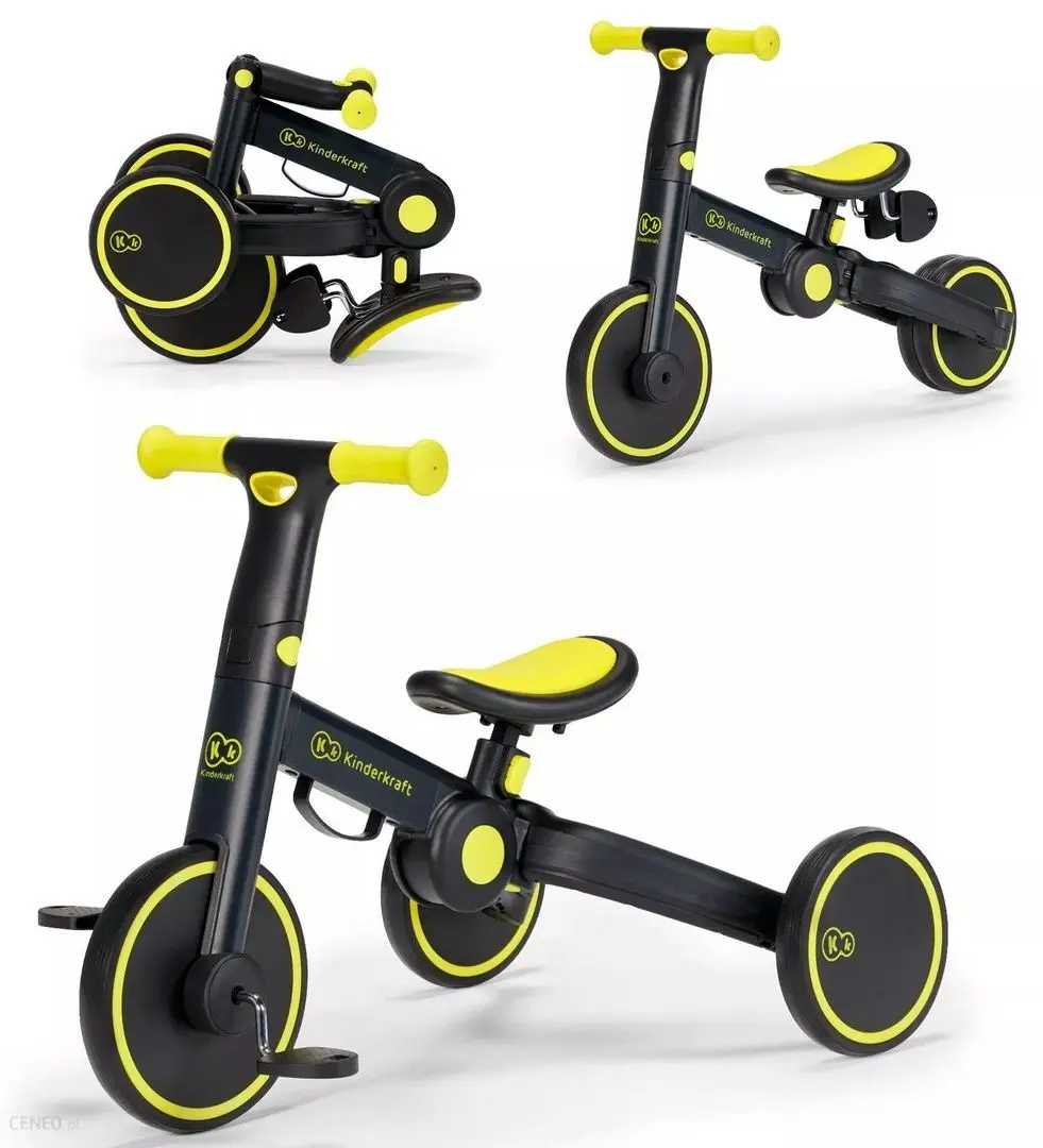 Bicicleta fara pedale KinderKraft 4Trike KR4TRI00BLK0000 (Black/Yellow) - 3