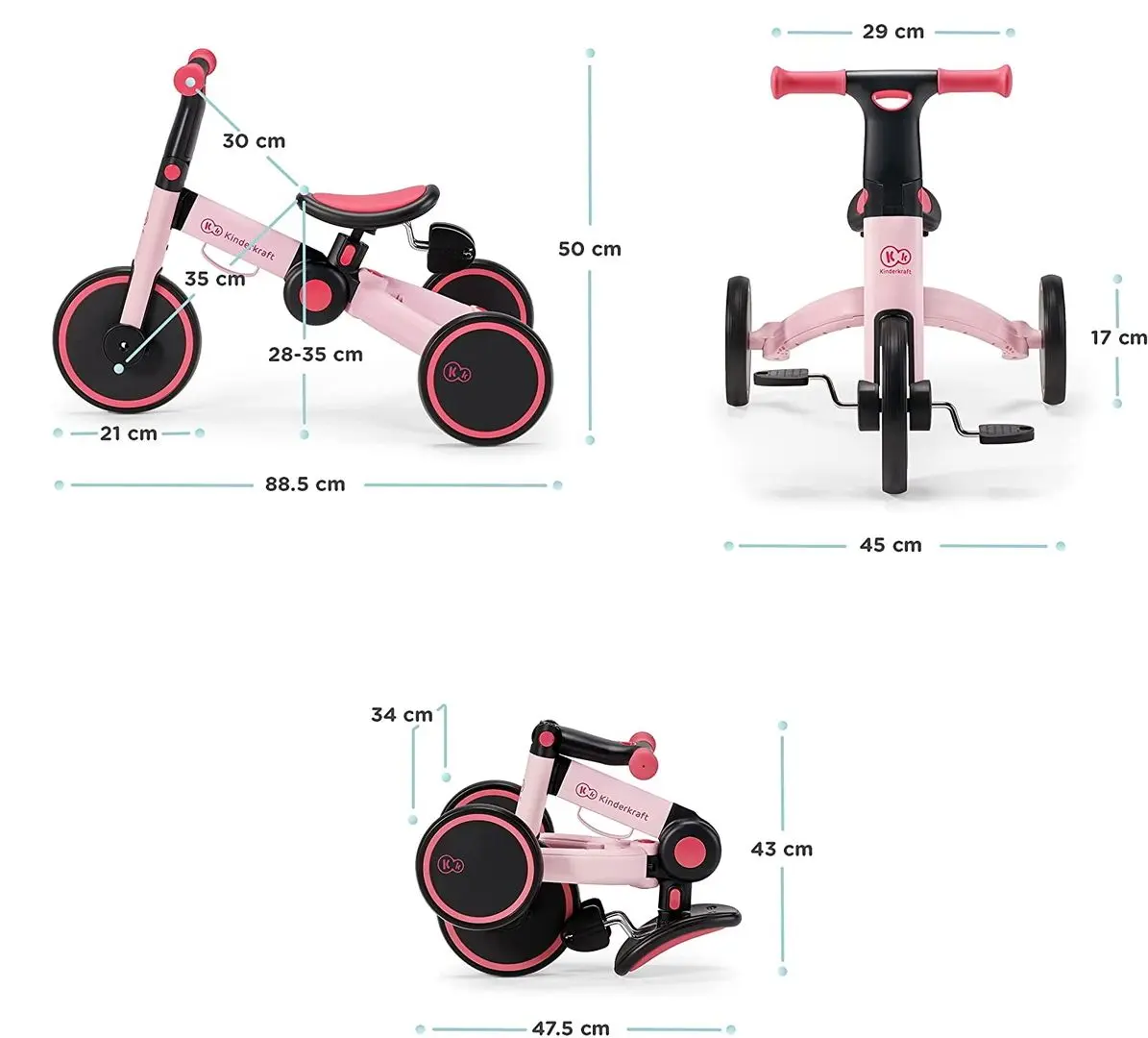 Беговел KinderKraft 4Trike KR4TRI00PNK0000 (Pink) - 2