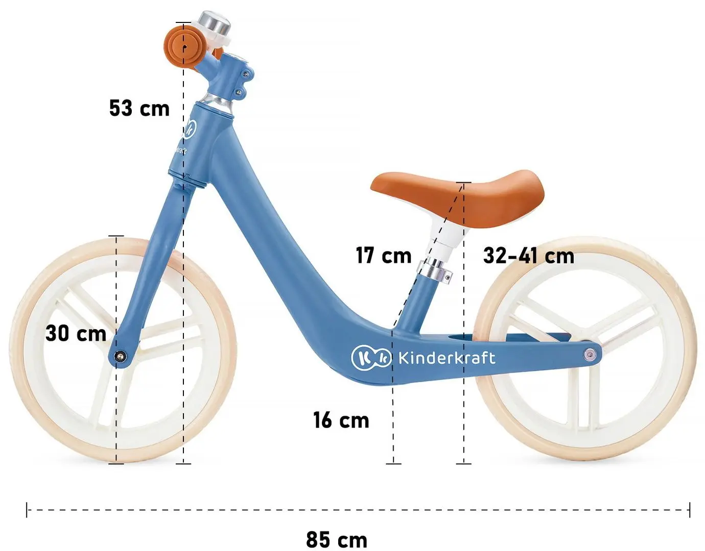 Bicicleta fara pedale Kinderkraft Fly Plus (Blue Sapphire) - 9