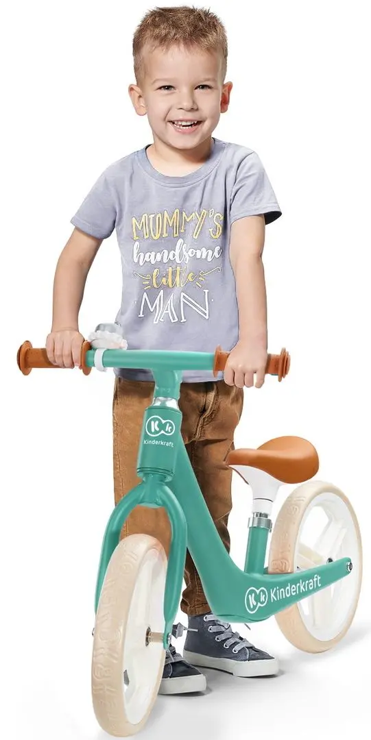 Bicicleta fara pedale Kinderkraft Fly Plus (Midnight Green) - 12