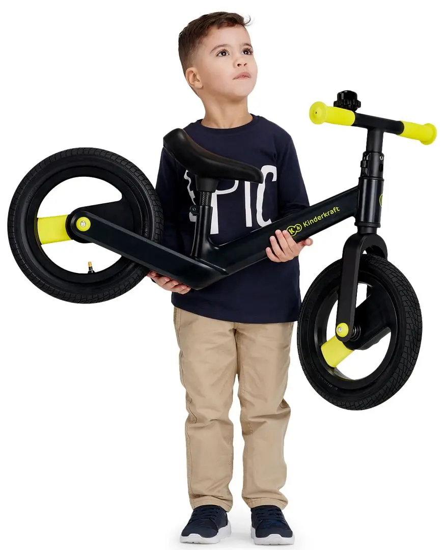Bicicleta fara pedale KinderKraft Goswift (Black Volt) - 9