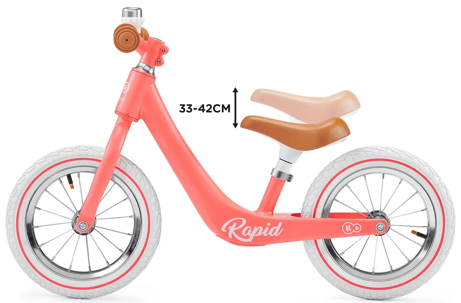 Bicicleta fara pedale Kinderkraft Rapid (Magic Coral) - 7