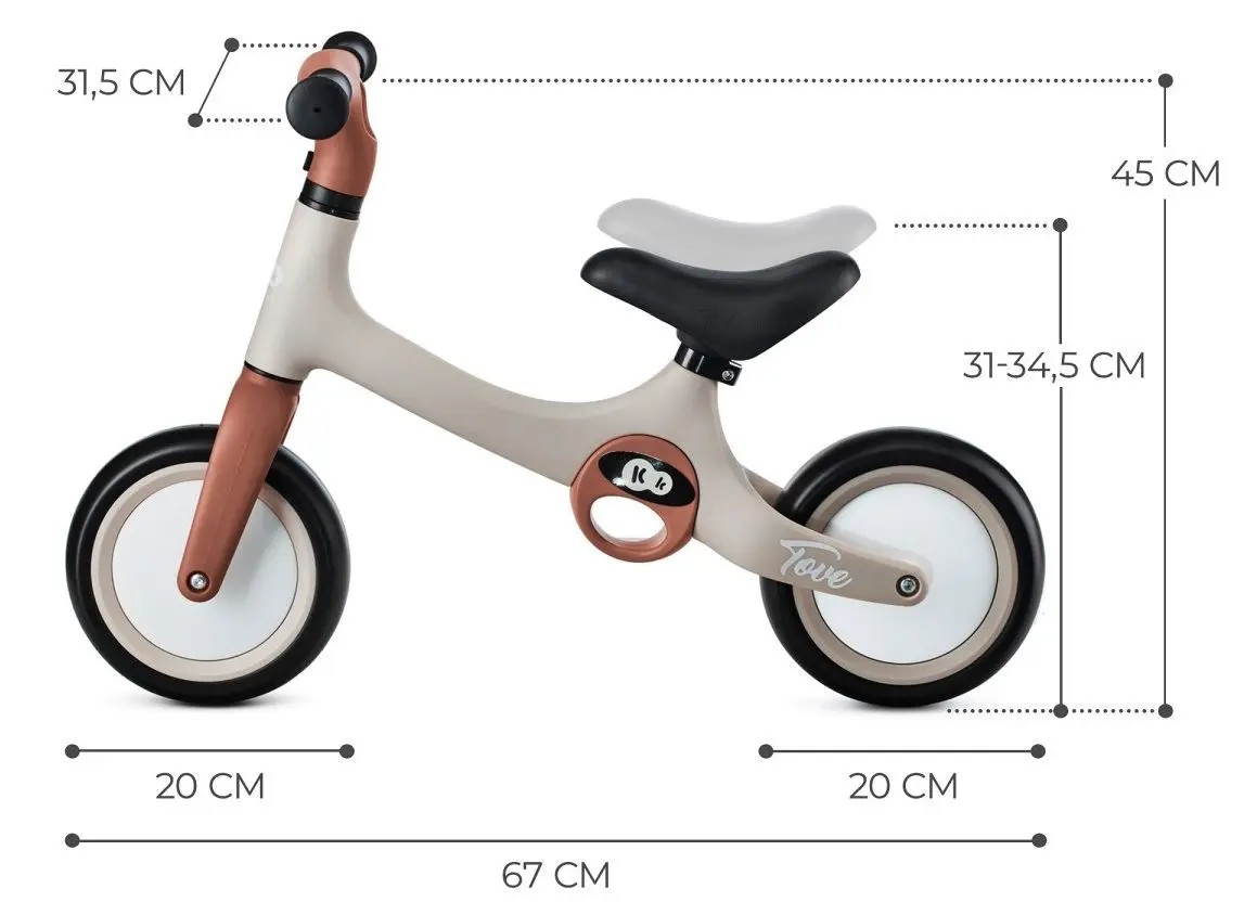 Bicicleta fara pedale KinderKraft Tove KRTOVE00BEG0000 (Beige) - 6
