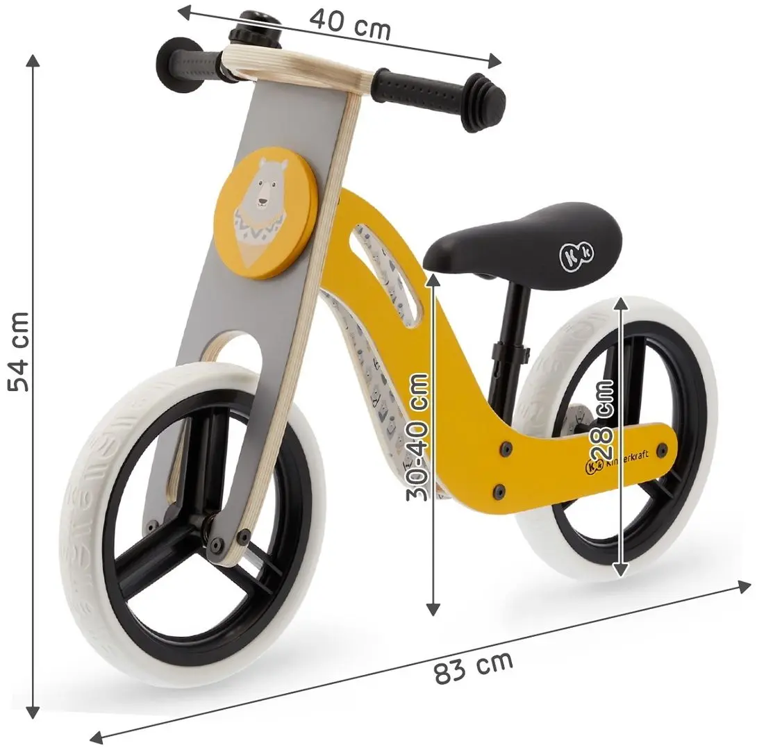 Bicicleta fara pedale Kinderkraft Uniq (Honey) - 9