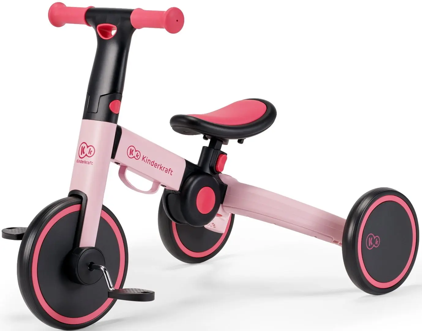 Беговел складной 3в1 KinderKraft 4TRIKE (Candy Pink) - 3