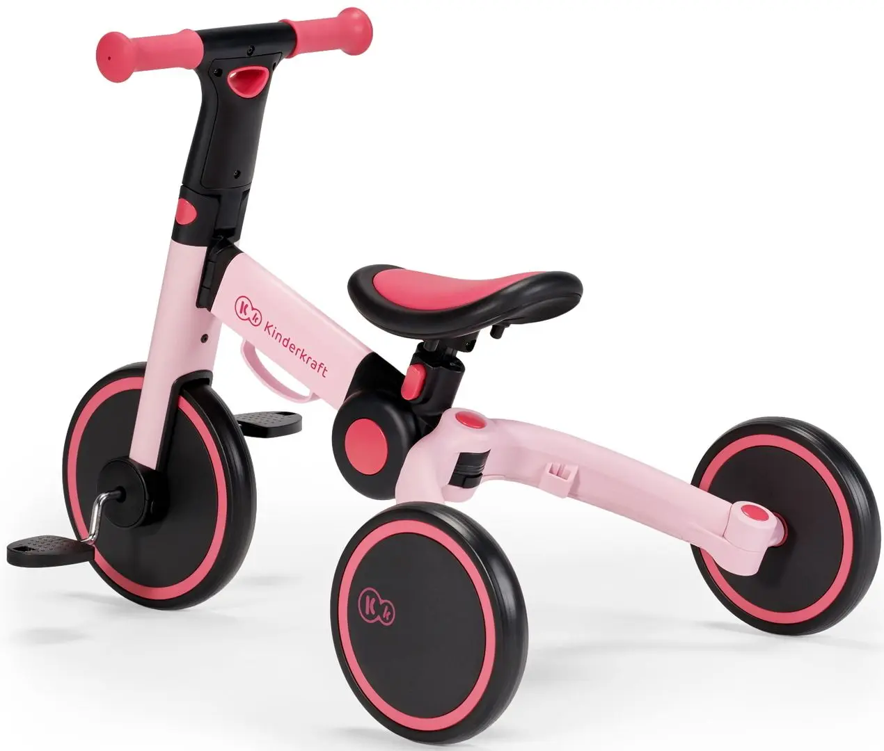 Беговел складной 3в1 KinderKraft 4TRIKE (Candy Pink) - 9