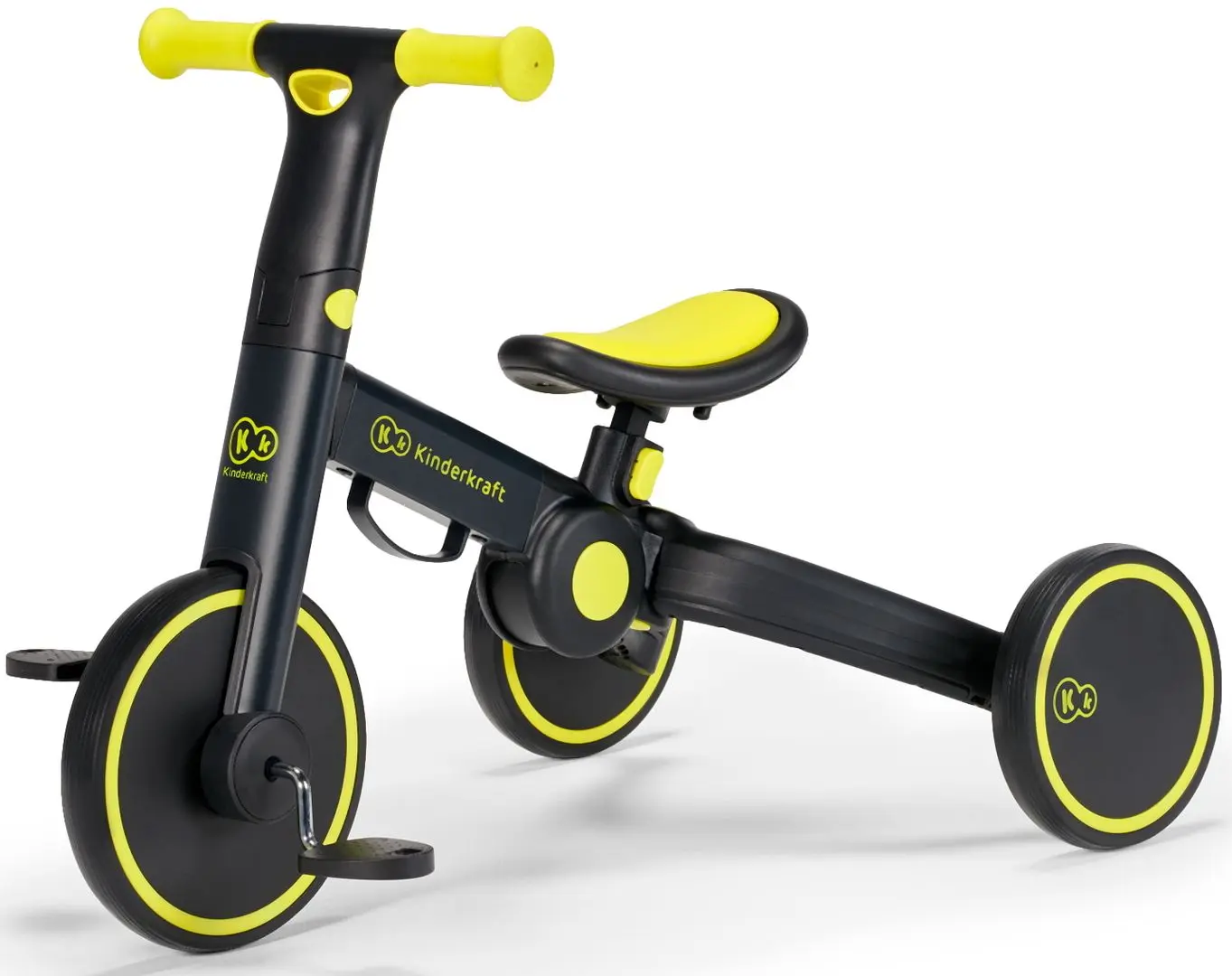 Bicicleta fara pedale pliabila 3in1 KinderKraft 4TRIKE (Black Volt) - 2
