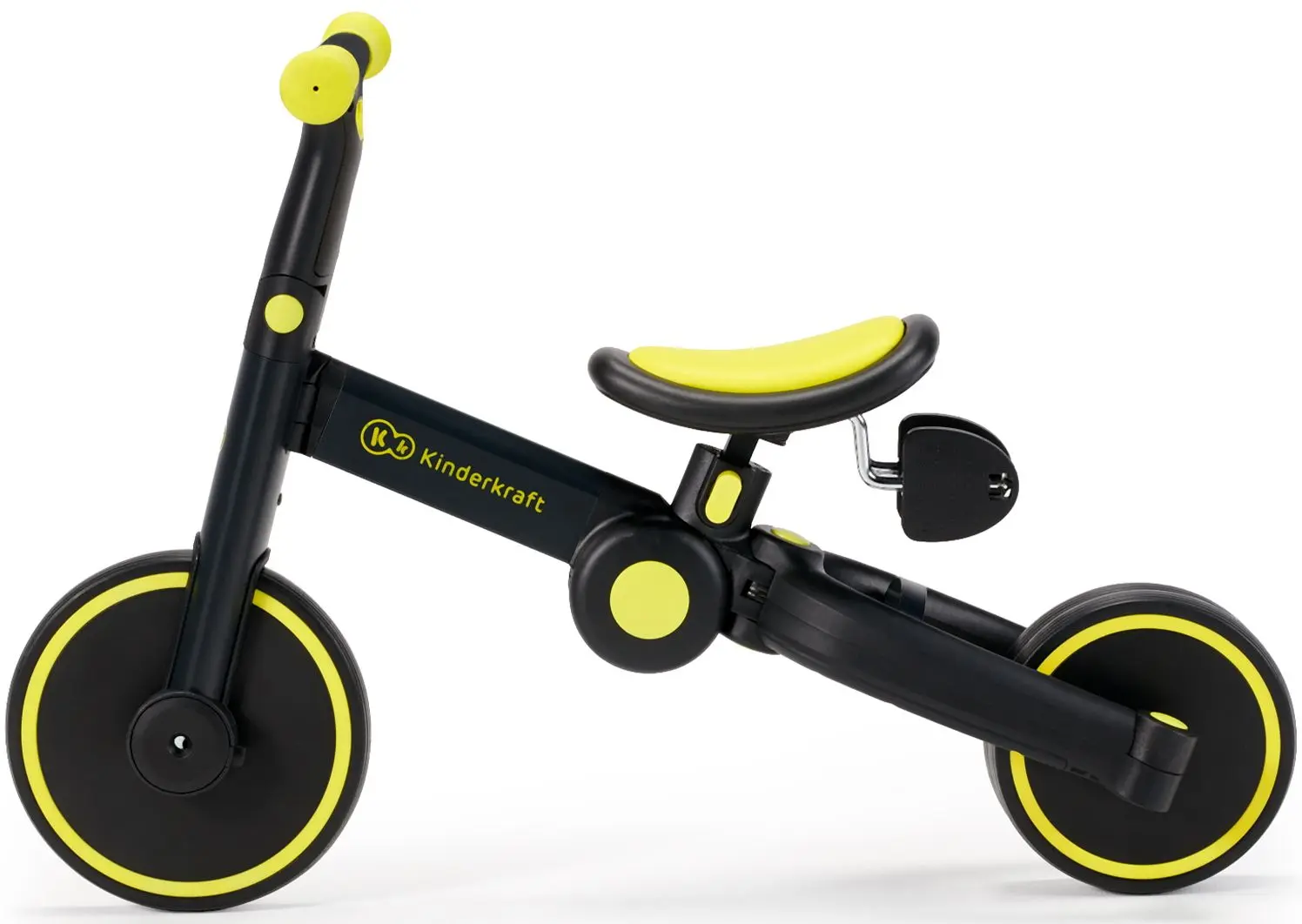 Bicicleta fara pedale pliabila 3in1 KinderKraft 4TRIKE (Black Volt) - 4