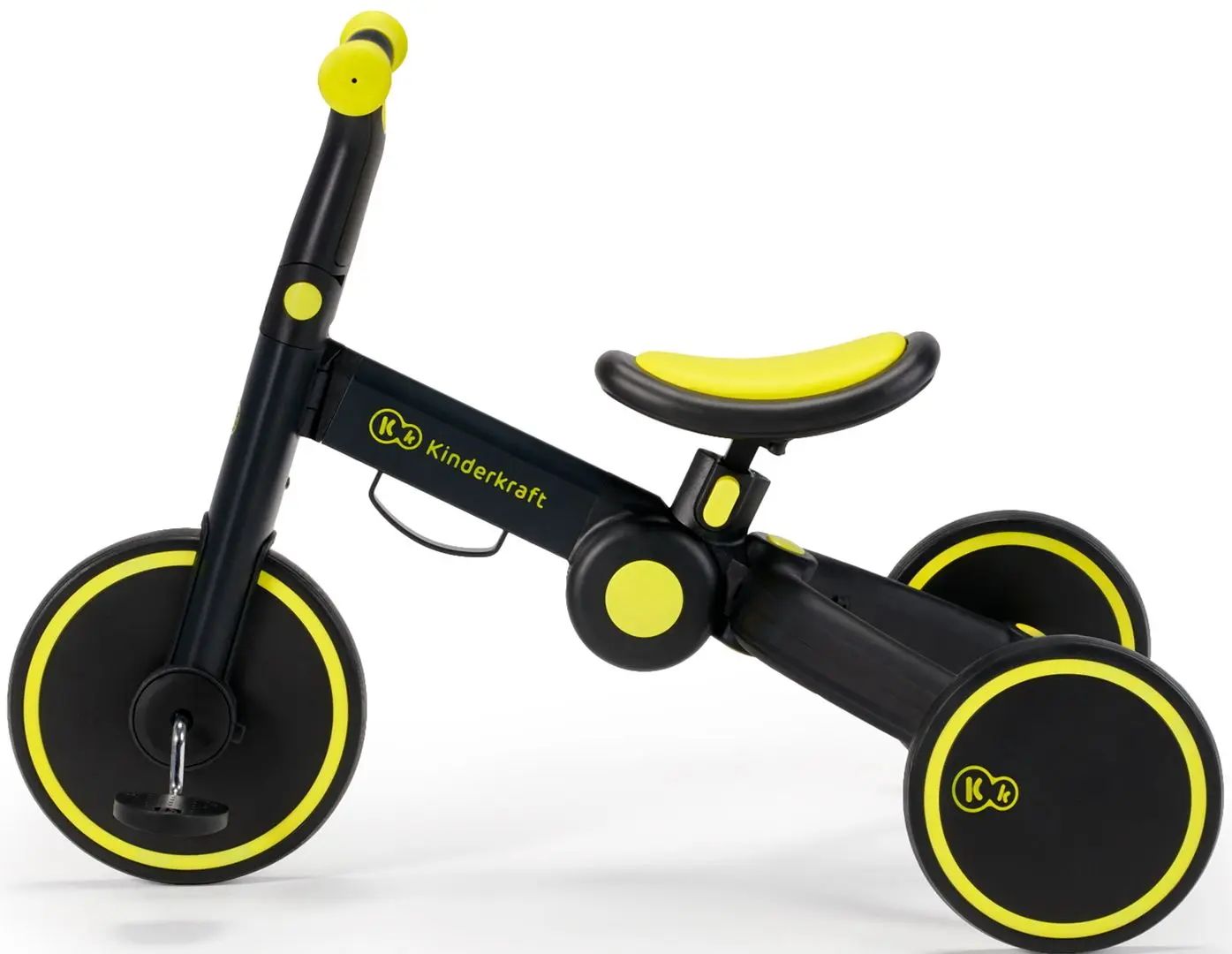 Bicicleta fara pedale pliabila 3in1 KinderKraft 4TRIKE (Black Volt) - 5