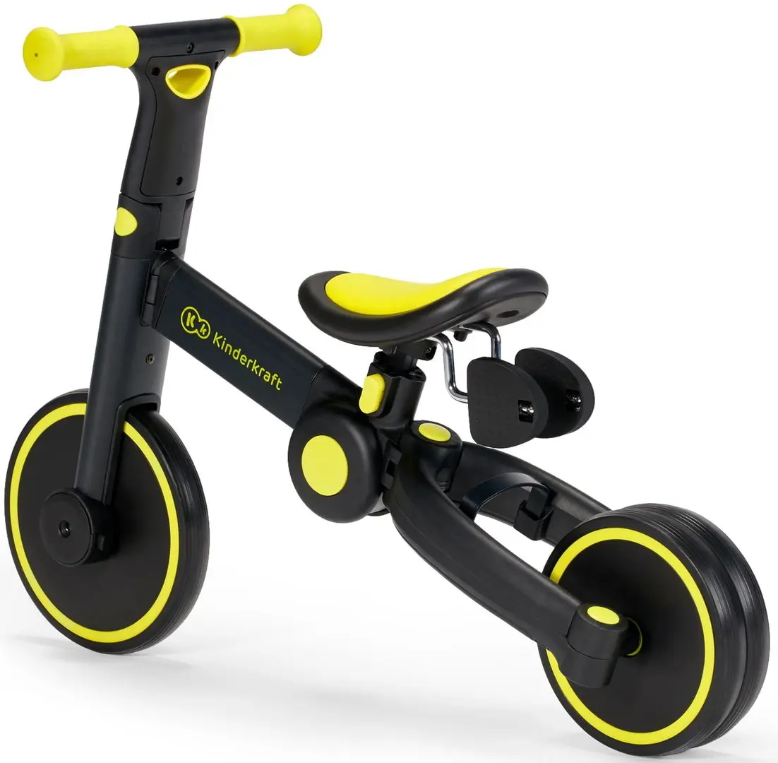 Bicicleta fara pedale pliabila 3in1 KinderKraft 4TRIKE (Black Volt) - 7