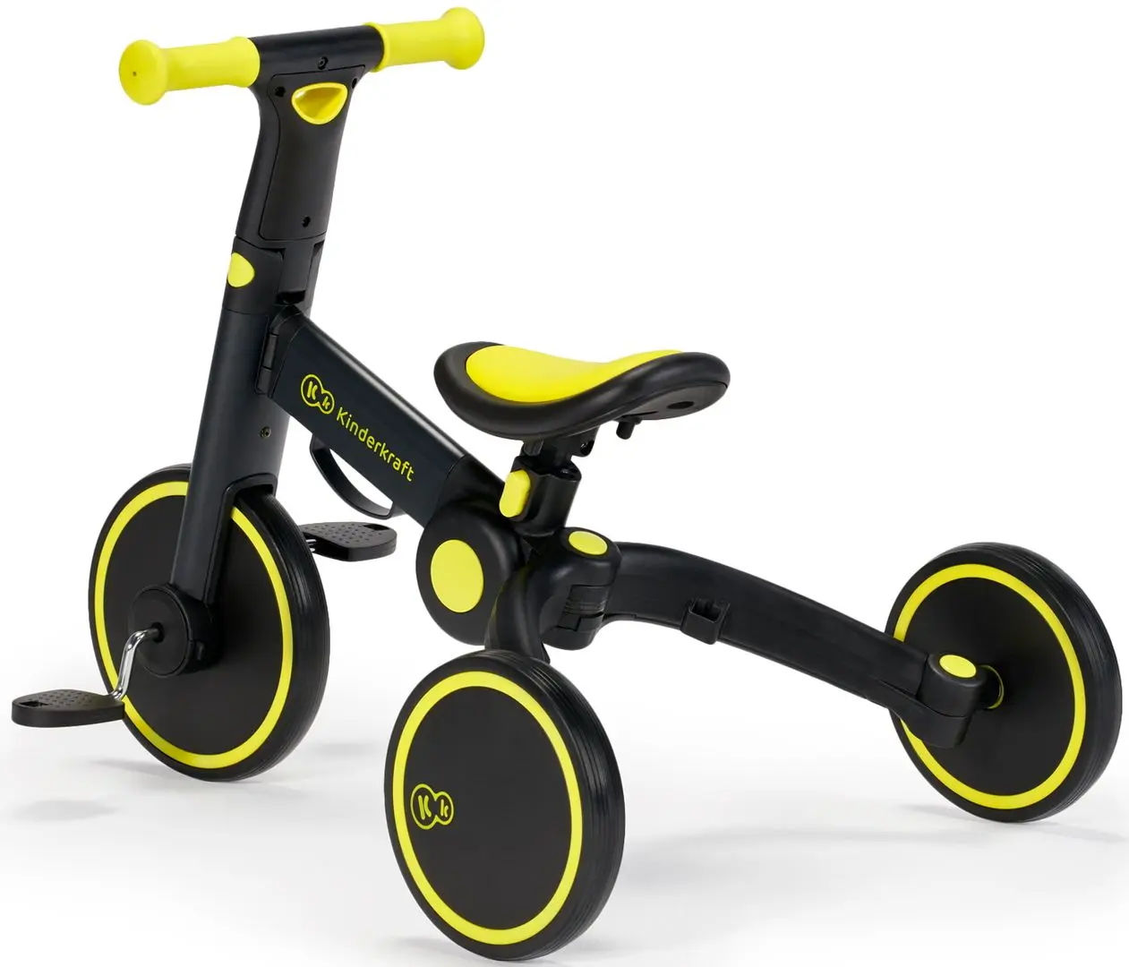 Bicicleta fara pedale pliabila 3in1 KinderKraft 4TRIKE (Black Volt) - 8