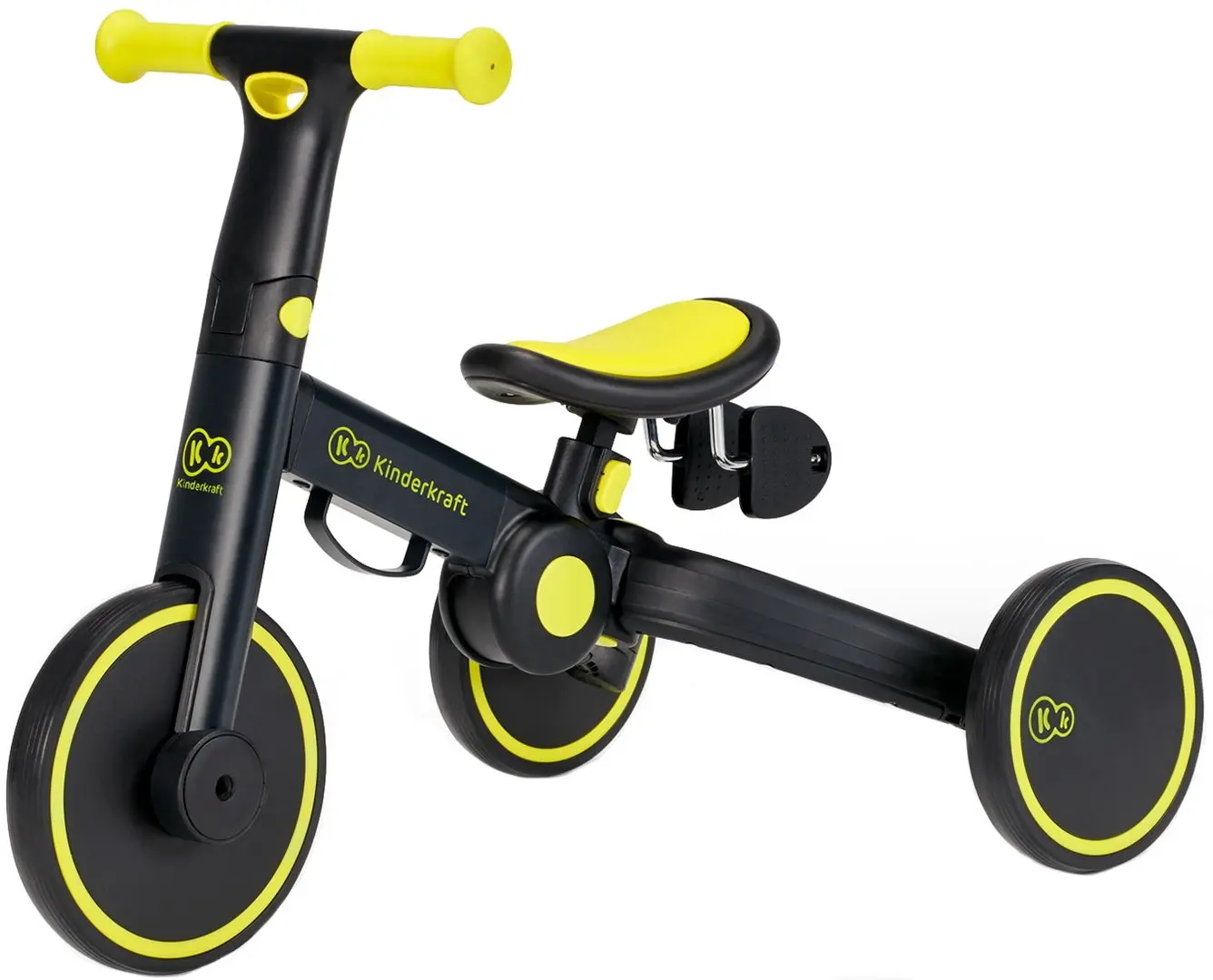 Bicicleta fara pedale pliabila 3in1 KinderKraft 4TRIKE (Black Volt)