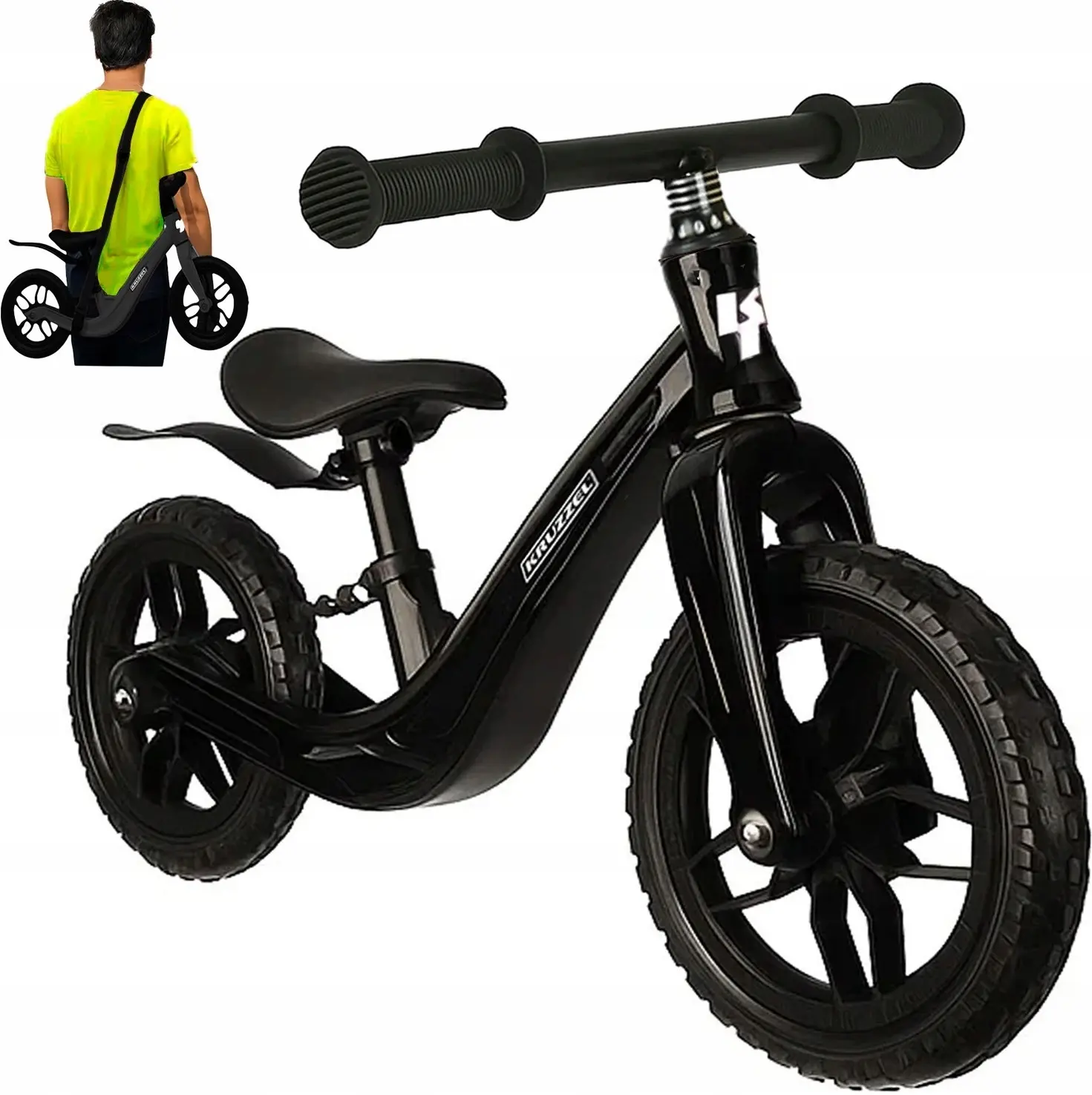 Bicicleta fara pedale Kruzzel 25767 (Black) - 7