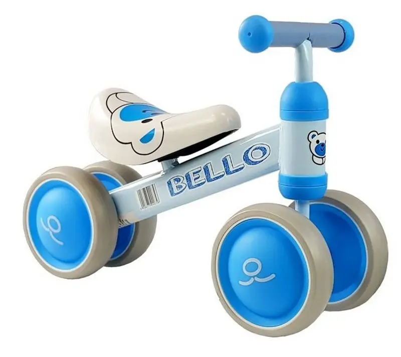 Bicicleta fara pedale LeanToys 5263 (White/Blue)
