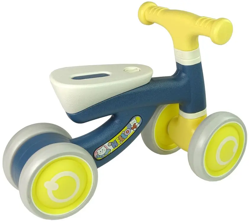 Bicicleta fara pedale LeanToys Hello (Blue/Yellow)