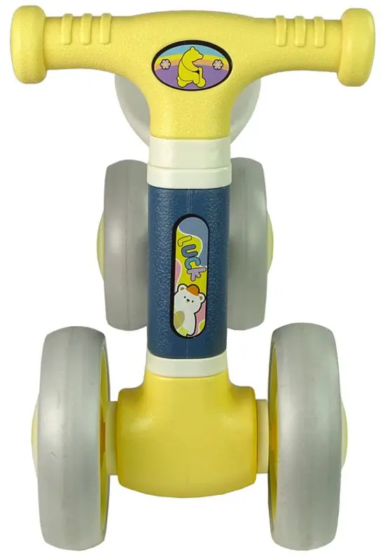 Bicicleta fara pedale LeanToys Hello (Blue/Yellow)
