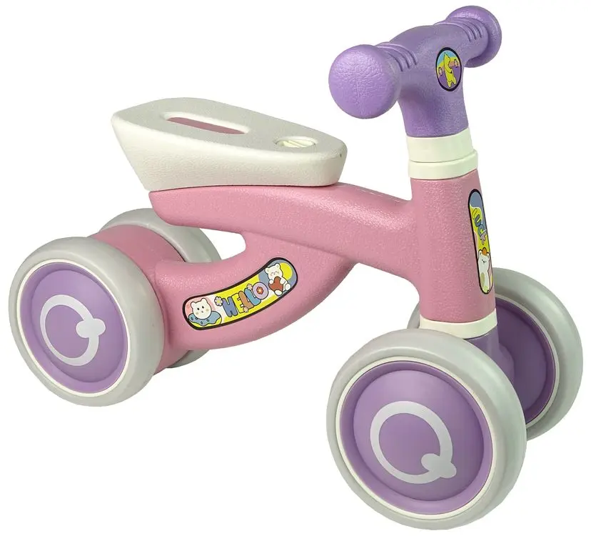 Bicicleta fara pedale LeanToys Hello (Pink/Purple)