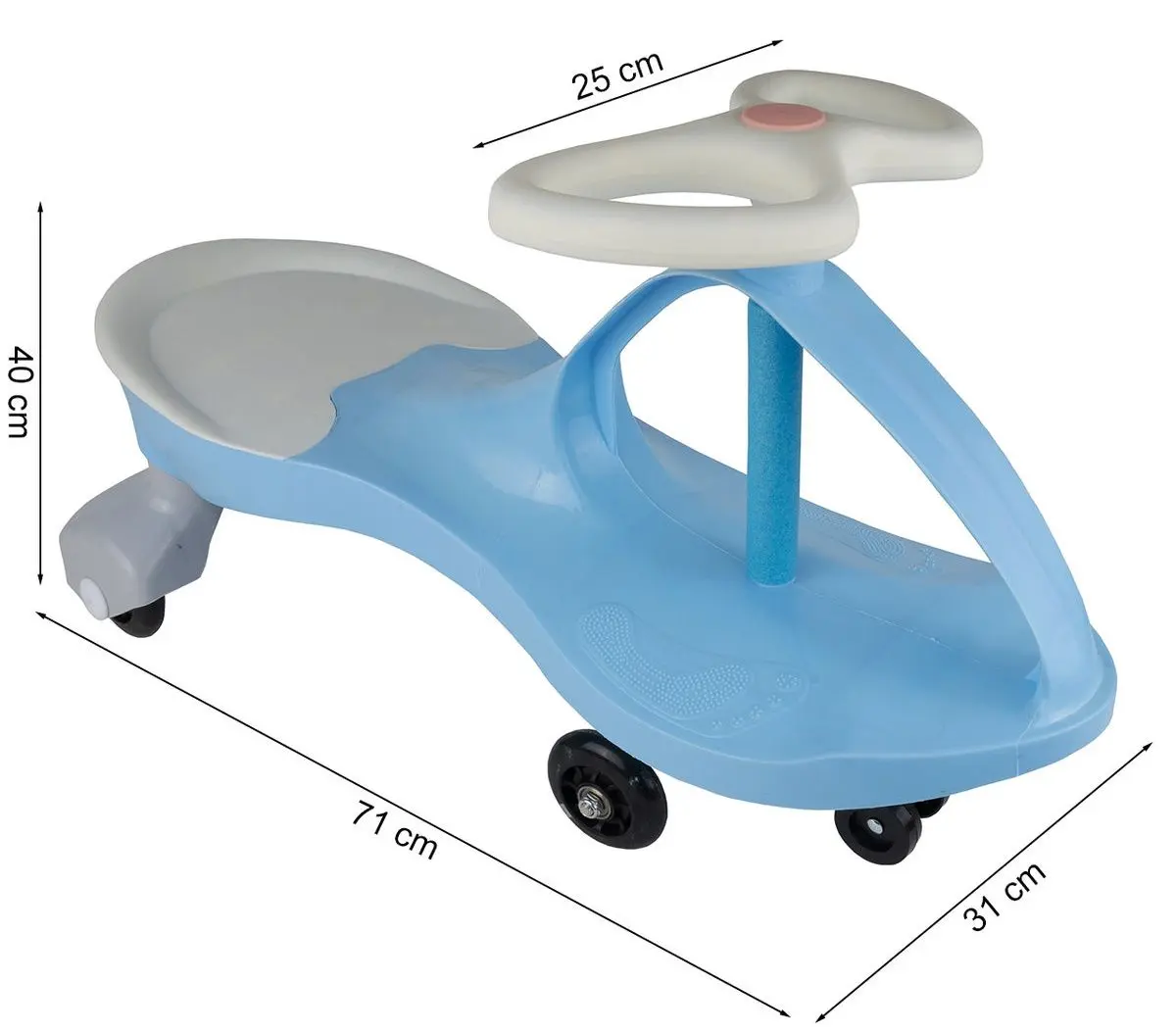 Bicicleta fara pedale MalPlay Swinging (Blue/Grey) - 3