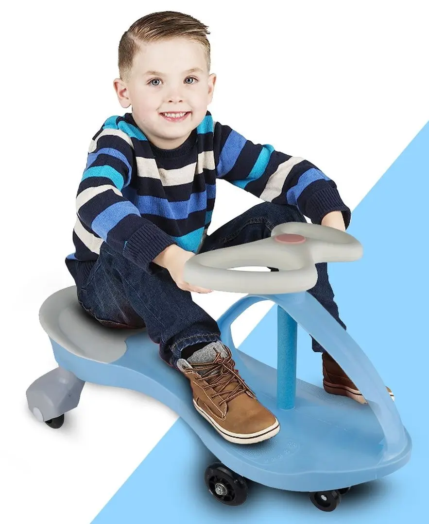 Bicicleta fara pedale MalPlay Swinging (Blue/Grey) - 4