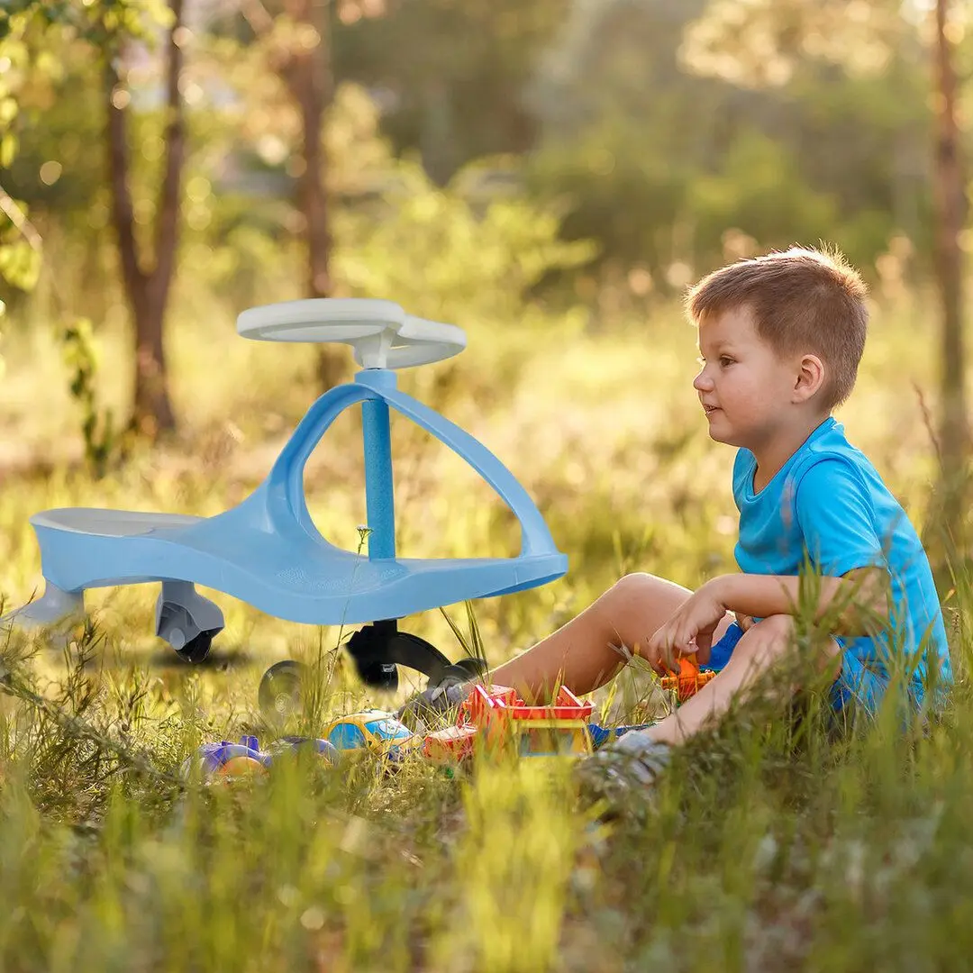 Bicicleta fara pedale MalPlay Swinging (Blue/Grey) - 7