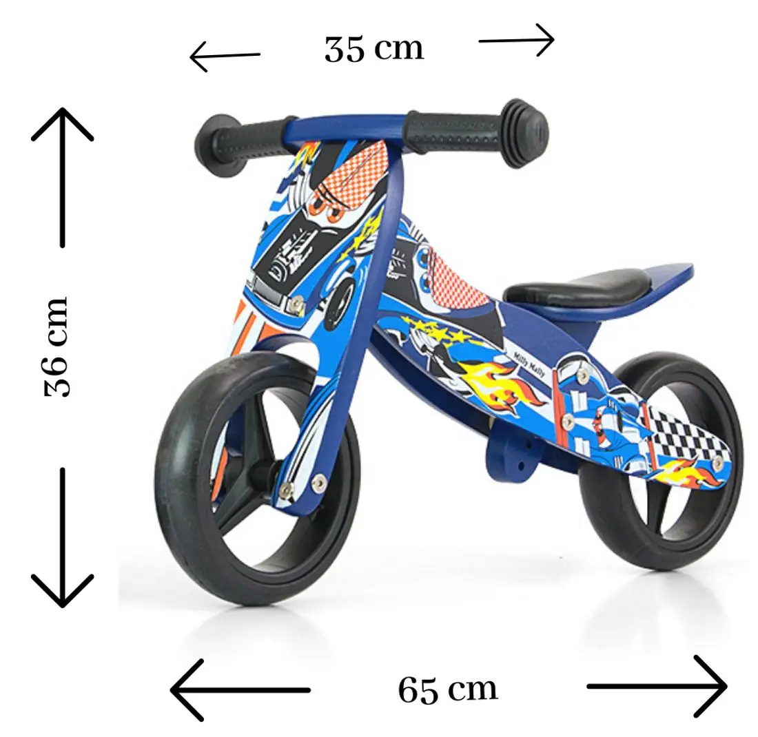 Беговел 2в1 Milly Mally Jake Cars (Blue) - 4