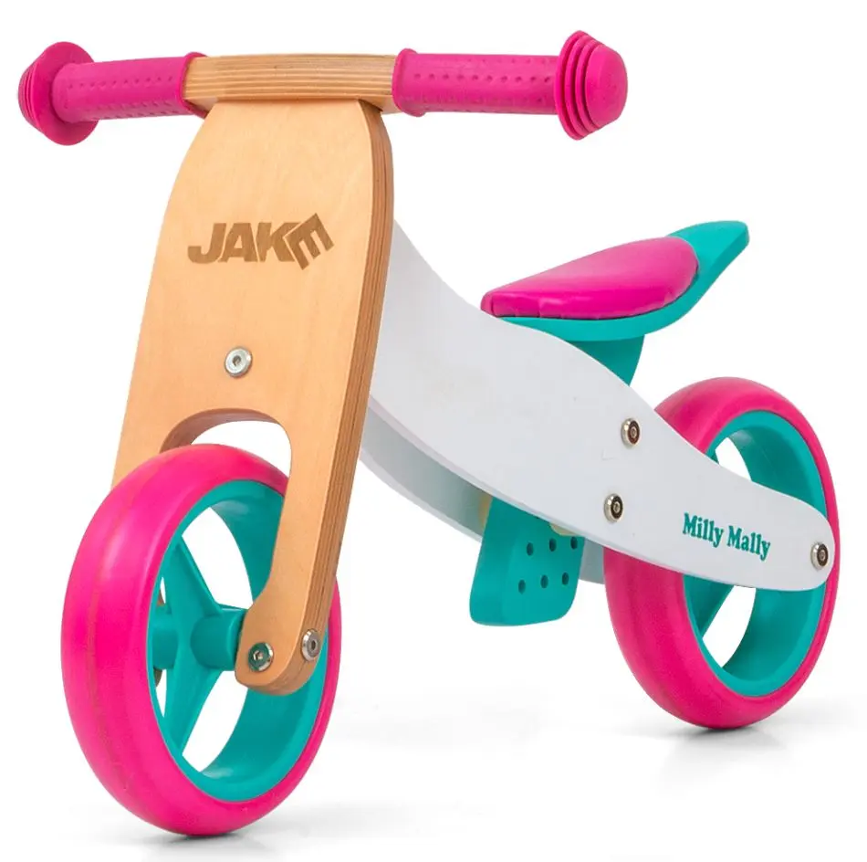 Беговел 2в1 Milly Mally Jake Classic Candy (White/Pink/Turquoise) - 2