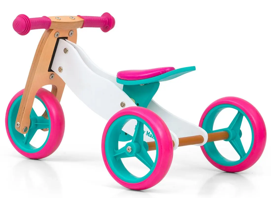 Беговел 2в1 Milly Mally Jake Classic Candy (White/Pink/Turquoise) - 3