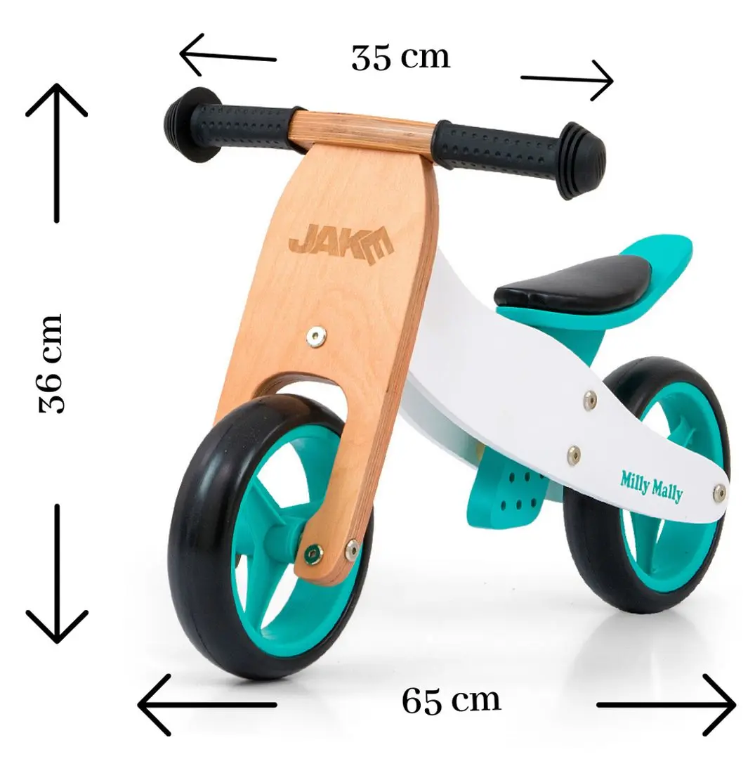 Беговел 2в1 Milly Mally Jake Classic (Mint/White) - 3