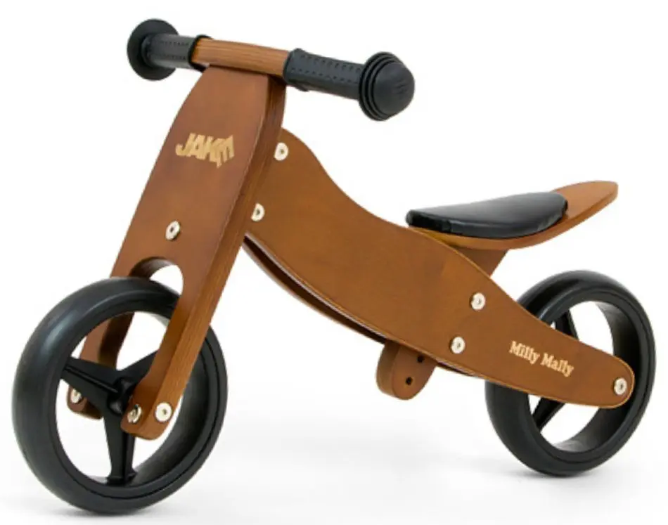 Bicicleta fara pedale 2in1 Milly Mally Jake (Dark Natural) - 2