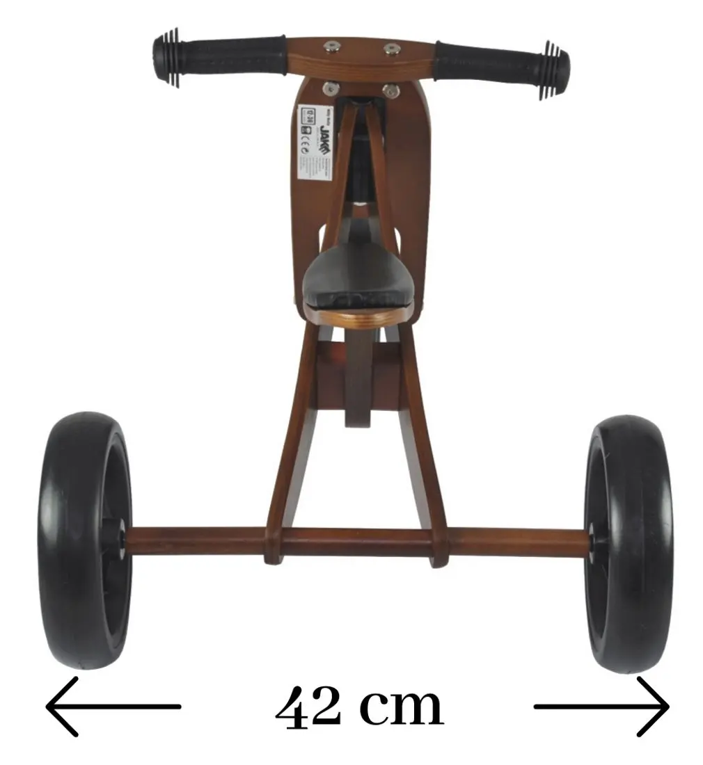 Bicicleta fara pedale 2in1 Milly Mally Jake (Dark Natural) - 6