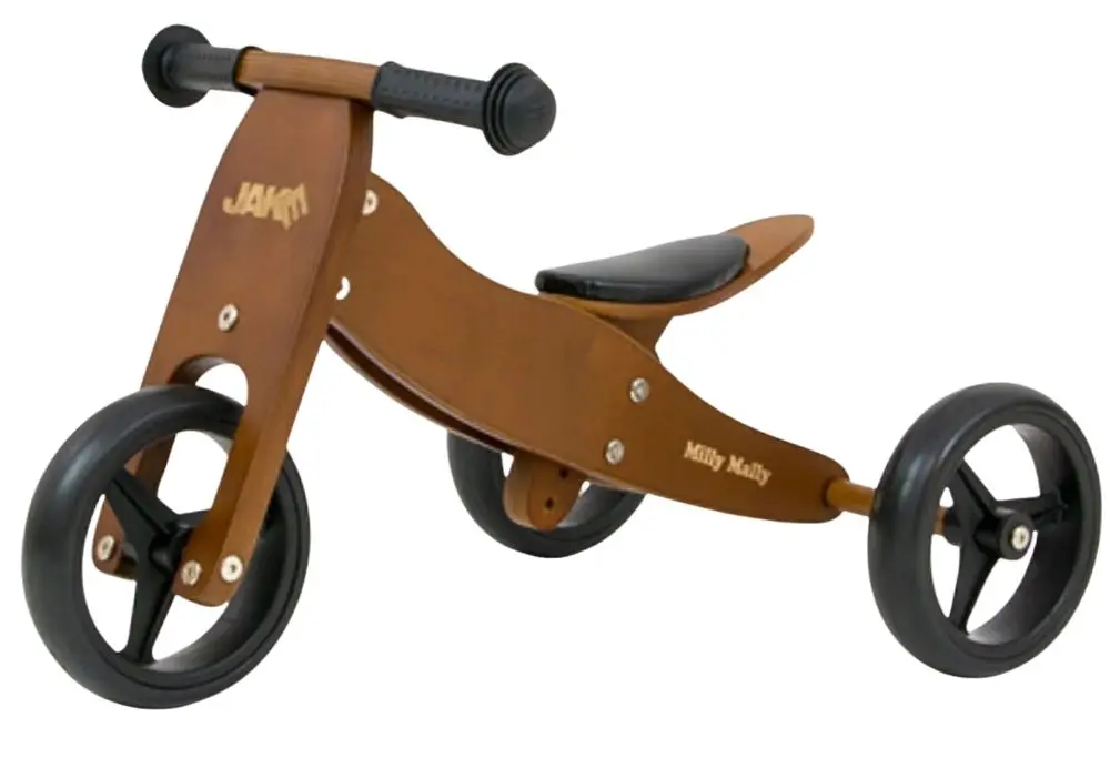 Bicicleta fara pedale 2in1 Milly Mally Jake (Dark Natural)