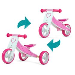 Беговел 2в1 Milly Mally Jake Hearts (Pink/White) Thumb